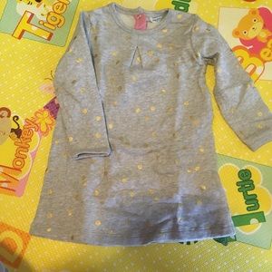 Baby Boden Gold Dot Dress